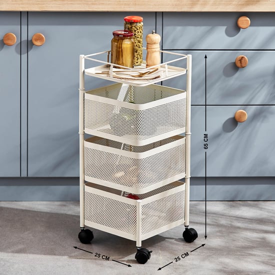 Tranzit Holland 3-Tier Trolley - White