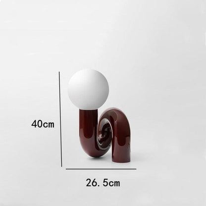 modern art curved table lamp