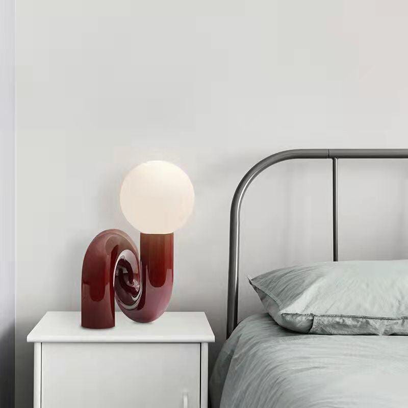 modern art curved table lamp