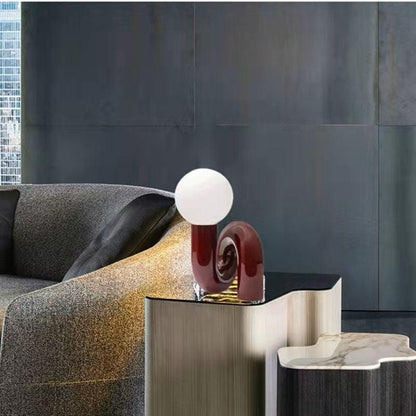 modern art curved table lamp