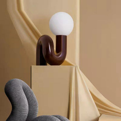 modern art curved table lamp