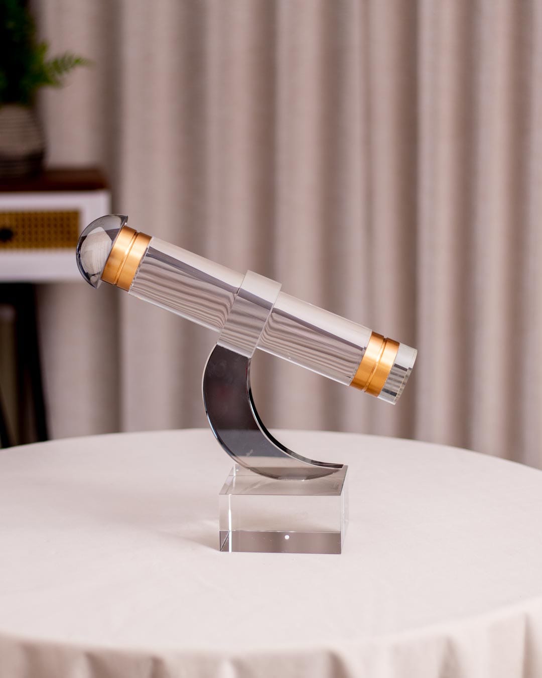 Exquisite Crystal Microscope Tabletop Accent
