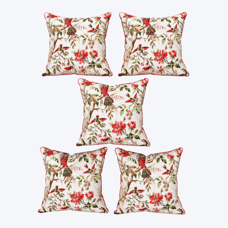 Ramiya Floral Cushion Cover - Set Of Five