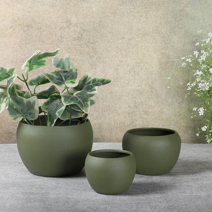 Ivera Dune Planter (Green) - Set Of Three
