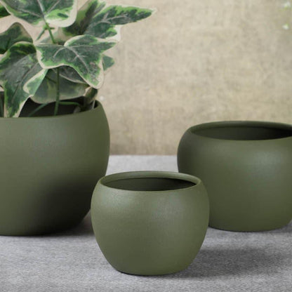 Ivera Dune Planter (Green) - Set Of Three