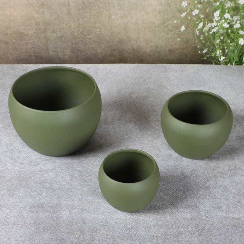 Ivera Dune Planter (Green) - Set Of Three