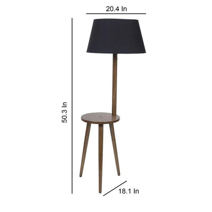 Rosa Miosa Floor Lamp With Shelf - Black