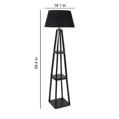 Seasa Wistera Floor Lamp With Shelf - Black