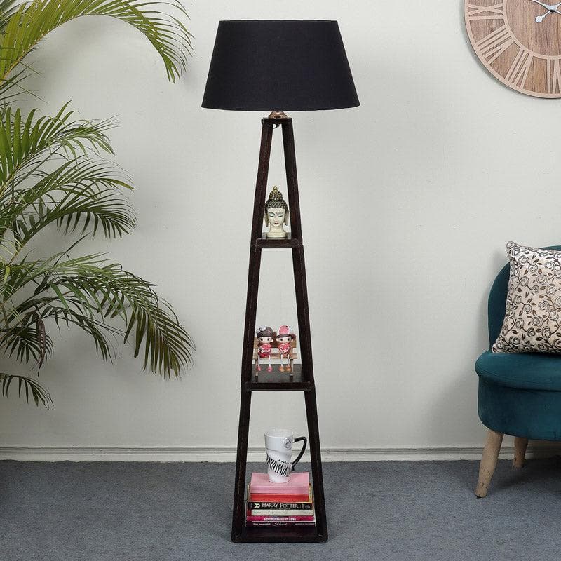 Seasa Wistera Floor Lamp With Shelf - Black