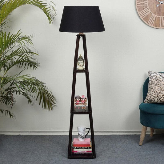 Seasa Wistera Floor Lamp With Shelf - Black