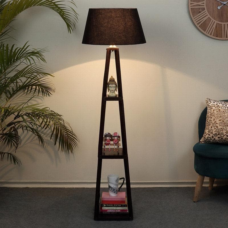 Seasa Wistera Floor Lamp With Shelf - Black