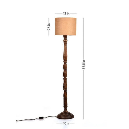 Classic Chic Vintage Stand Floor Lamp - Brown