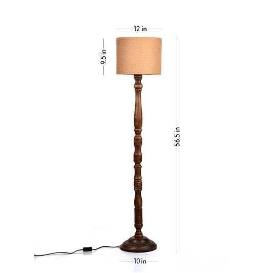 Classic Chic Vintage Stand Floor Lamp - Brown