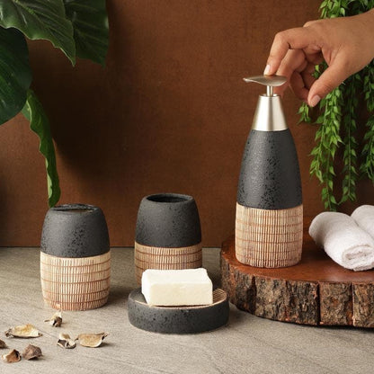 Serpentine Bathroom Set - Black