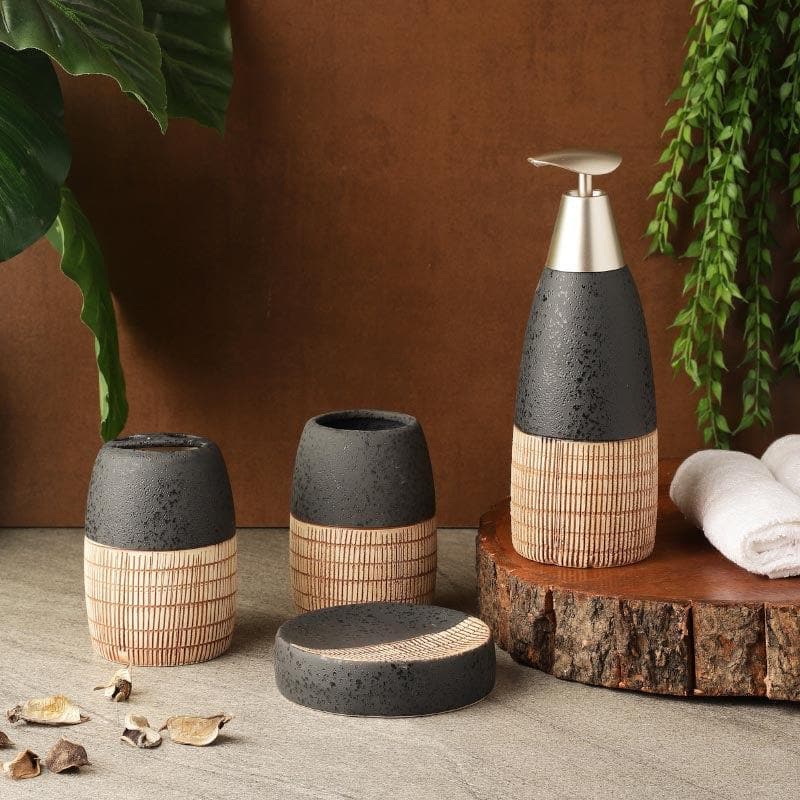 Serpentine Bathroom Set - Black