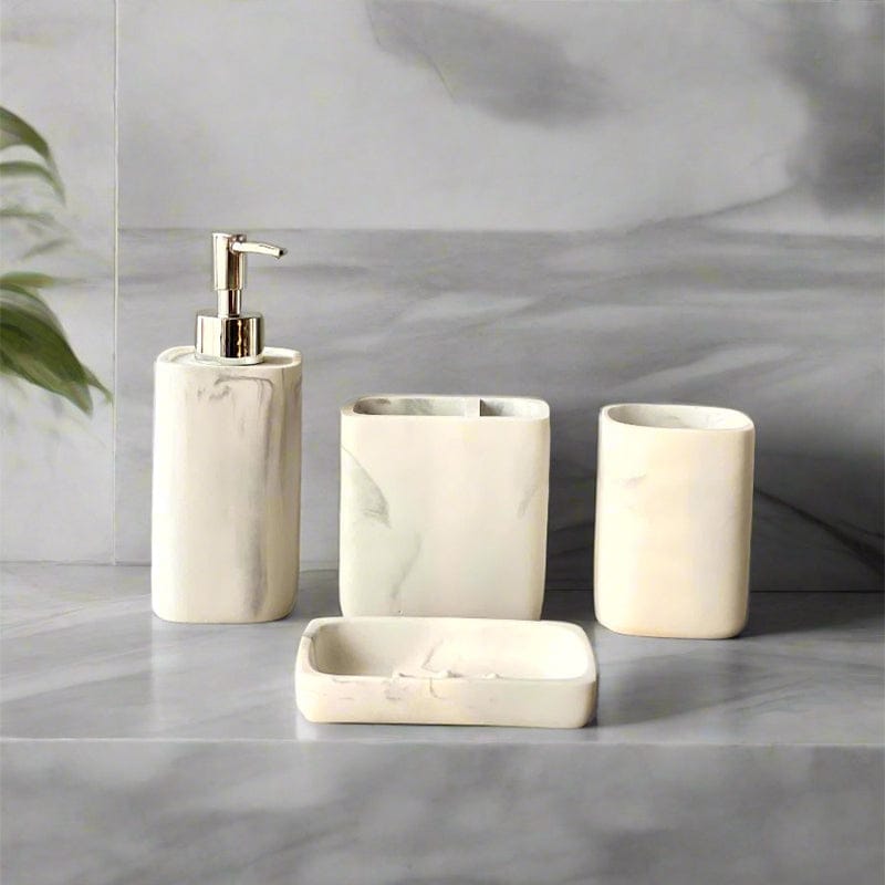 Oros Polyresin Bathroom Set - Four Piece Set