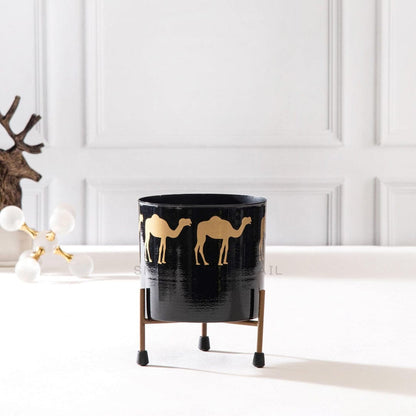 camel print planter - set of 2