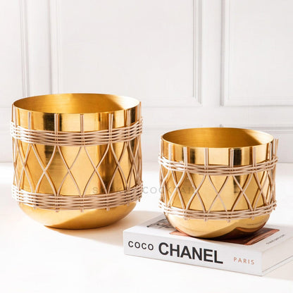 handcrafted planter - set of 2