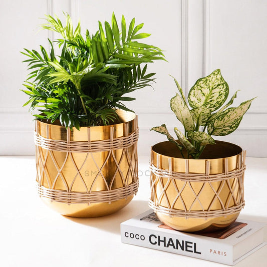 handcrafted planter - set of 2