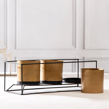 metal pots with stand