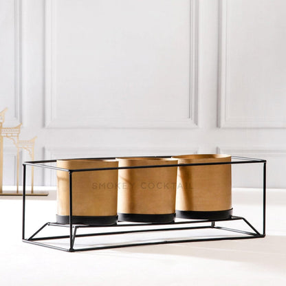 metal pots with stand