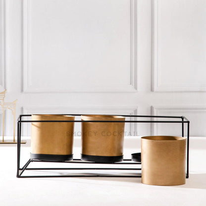 metal pots with stand