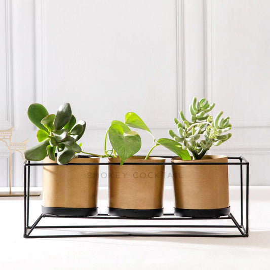 metal pots with stand