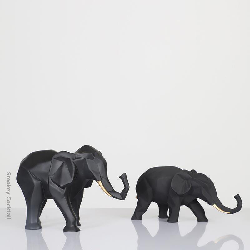 elephant pair sculpture - set of 2