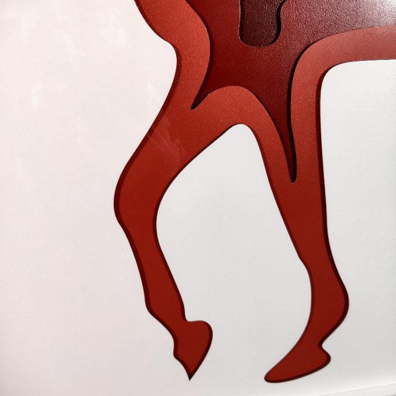 leather horse wall decor - hand made