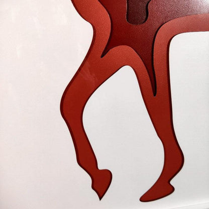 leather horse wall decor - hand made