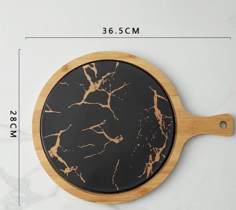 pizza round marble platter