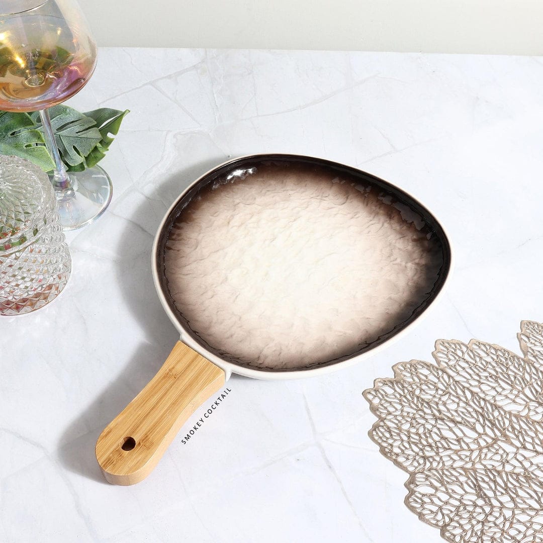 ombre serving platters - brown