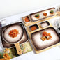 ombre serving platters - brown
