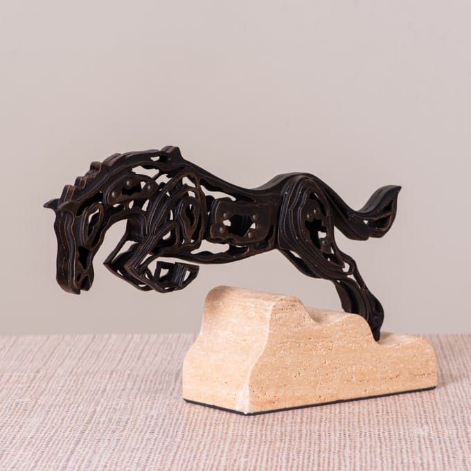 Showjump (Black/Beige) Marble Home Decor