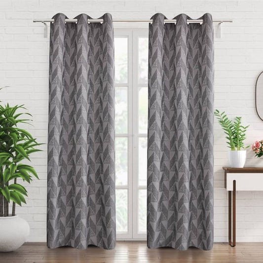 Sketch Acanthus Set of 2 Jacquard Light Filtering Door Curtains