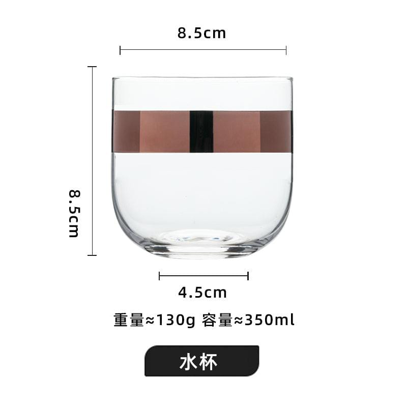 premium gold stripe whiskey set of 3
