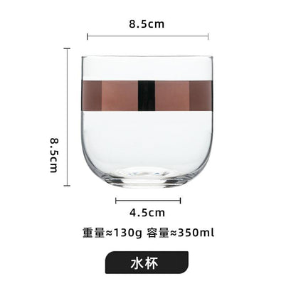premium gold stripe whiskey set of 3