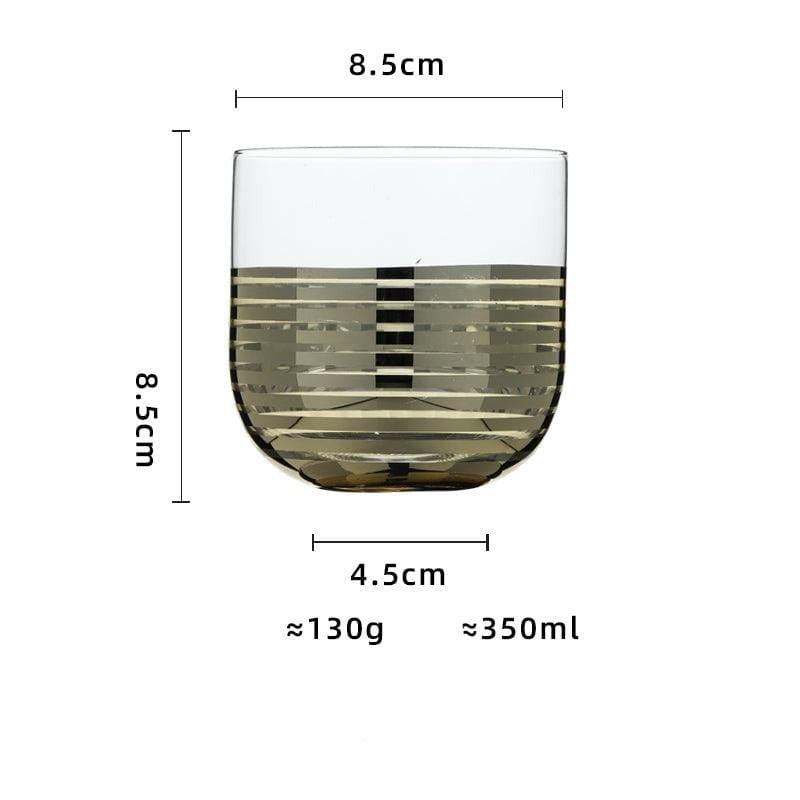 premium gold stripe whiskey set of 3