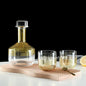 premium gold stripe whiskey set of 3