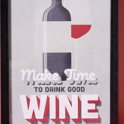 Time For Wine Framed Poster 13x9 Inch