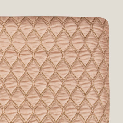 Calais Beige & Off White Reversible Faux Silk Bedspread