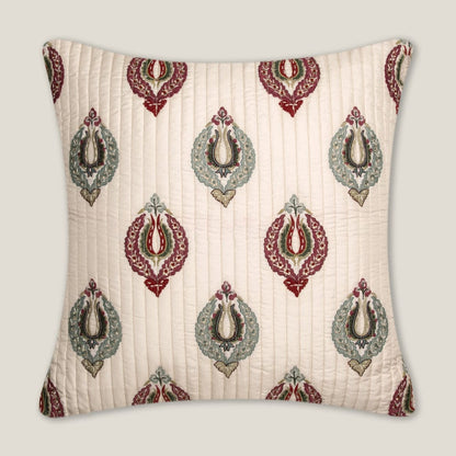 Abeeha Off White Emb. Faux Silk Euro Cover